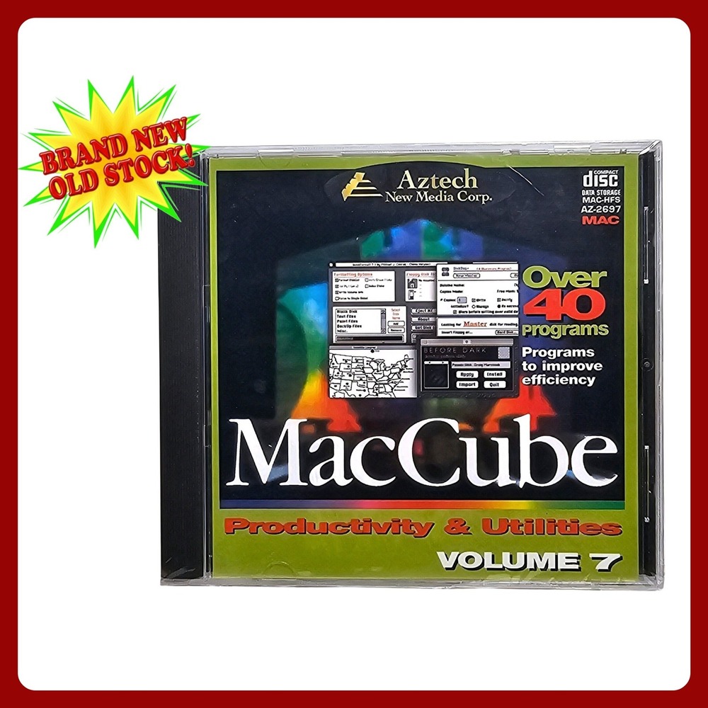 Aztech MacCube Vol 7 Mac Productivity Utilities Software CD New